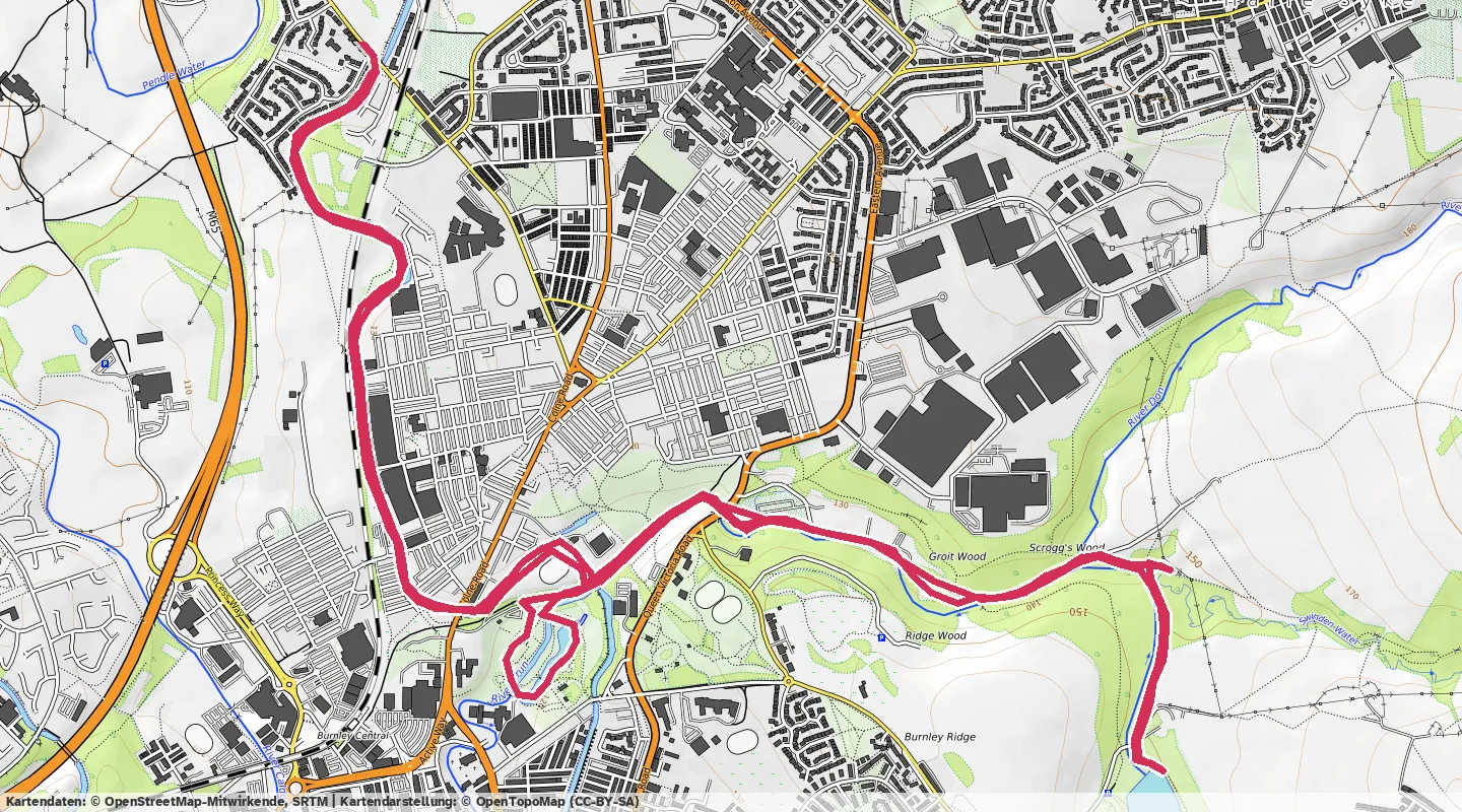 Route map for 🏃‍♂️ ⏰01:26:30 📏13.1km ⏱️6:36/km 🛫119m 🧁1,034Kcal