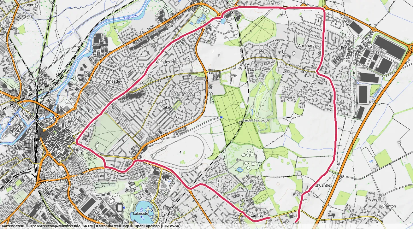 Route map for 🏃‍♂️ ⏰01:31:18 📏16.38km ⏱️5:34/km 🛫68m 🧁1,649Kcal